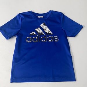 Adidas Toddler Boy Blue Short Sleeve Lightweight Athletic Shirt Size 4t